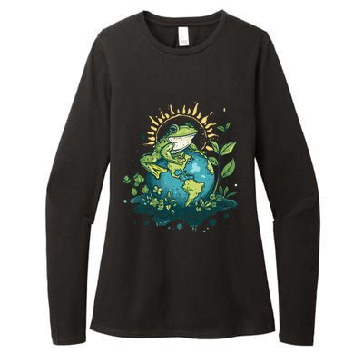 Frog Earth Day Frog Earth Day Green Themed Womens CVC Long Sleeve Shirt