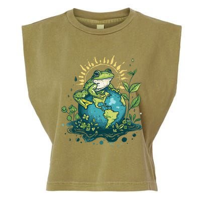 Frog Earth Day Frog Earth Day Green Themed Garment-Dyed Women's Muscle Tee