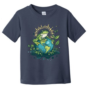 Frog Earth Day Frog Earth Day Green Themed Toddler T-Shirt