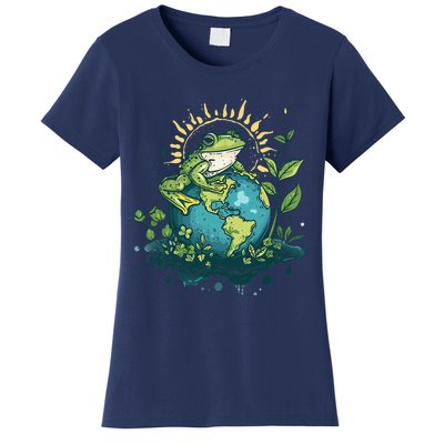 Frog Earth Day Frog Earth Day Green Themed Women's T-Shirt