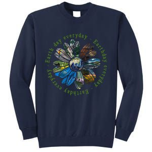 Funny Earth Day Everyday Sunflower Earth Animal Lovers Tall Sweatshirt