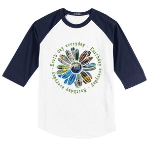 Funny Earth Day Everyday Sunflower Earth Animal Lovers Baseball Sleeve Shirt