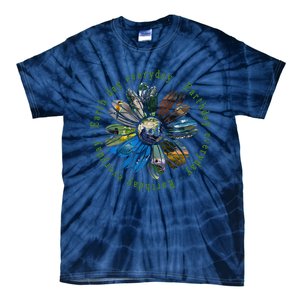 Funny Earth Day Everyday Sunflower Earth Animal Lovers Tie-Dye T-Shirt