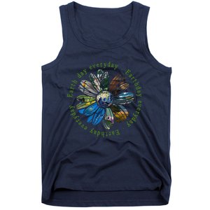 Funny Earth Day Everyday Sunflower Earth Animal Lovers Tank Top