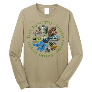 Funny Earth Day Everyday Sunflower Earth Animal Lovers Long Sleeve Shirt