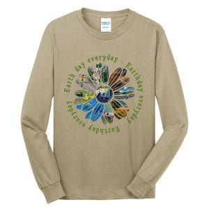 Funny Earth Day Everyday Sunflower Earth Animal Lovers Tall Long Sleeve T-Shirt