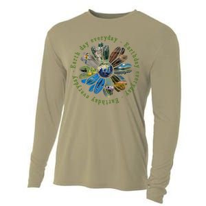 Funny Earth Day Everyday Sunflower Earth Animal Lovers Cooling Performance Long Sleeve Crew