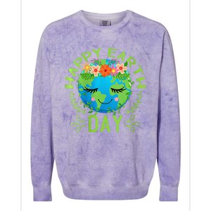 Funny Earth Day Quote Earth Cool Happy Earth Day Colorblast Crewneck Sweatshirt