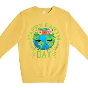 Funny Earth Day Quote Earth Cool Happy Earth Day Premium Crewneck Sweatshirt