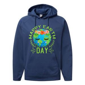 Funny Earth Day Quote Earth Cool Happy Earth Day Performance Fleece Hoodie