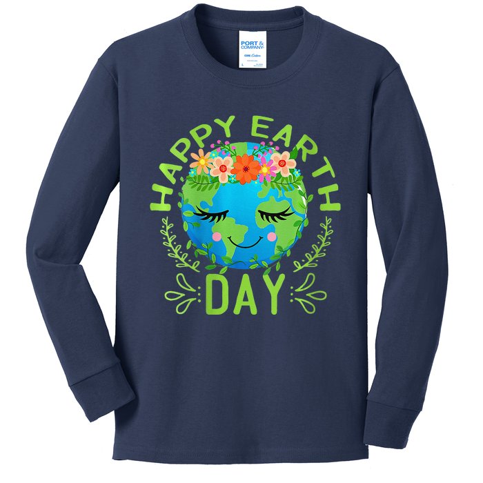 Funny Earth Day Quote Earth Cool Happy Earth Day Kids Long Sleeve Shirt