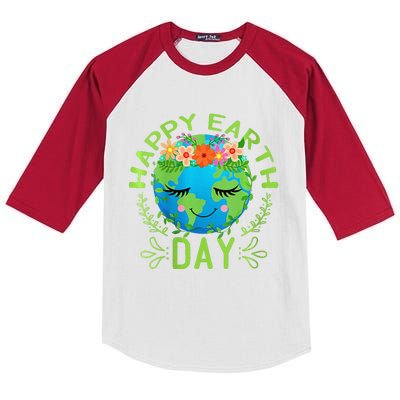 Funny Earth Day Quote Earth Cool Happy Earth Day Kids Colorblock Raglan Jersey