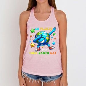 Funny Earth Day Go Planet ItS Your Earth Day 2024 Women's Knotted Racerback Tank