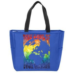 Fun Earth Day Mother's Day Respect The Earth And Your Mother Great Gift Zip Tote Bag