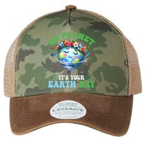 Funny Earth Day Ballet Dancer Go Planet Its Your Earth Day Legacy Tie Dye Trucker Hat