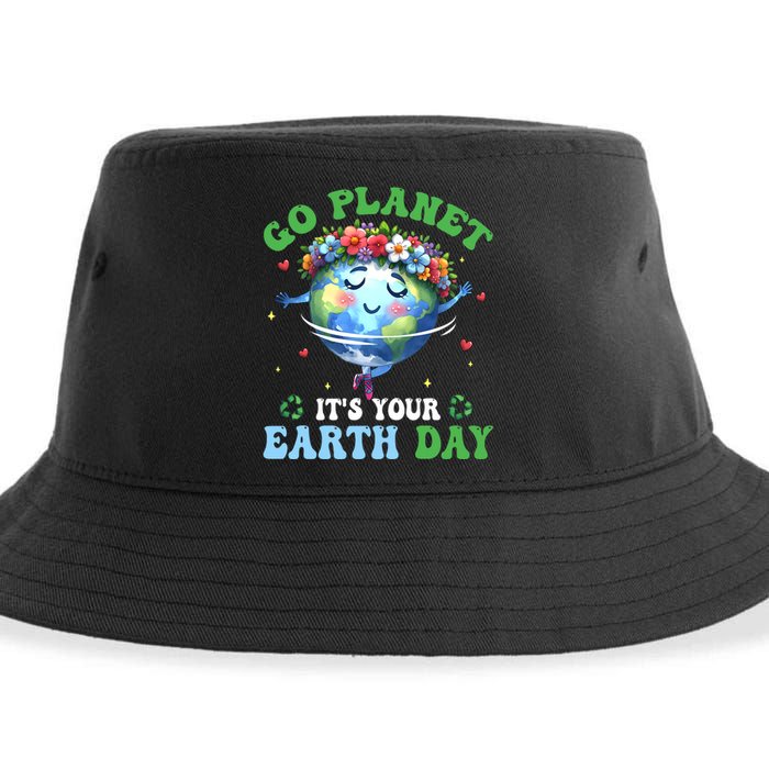 Funny Earth Day Ballet Dancer Go Planet Its Your Earth Day Sustainable Bucket Hat