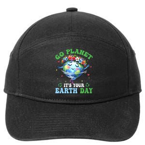 Funny Earth Day Ballet Dancer Go Planet Its Your Earth Day 7-Panel Snapback Hat