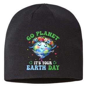 Funny Earth Day Ballet Dancer Go Planet Its Your Earth Day Sustainable Beanie