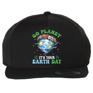 Funny Earth Day Ballet Dancer Go Planet Its Your Earth Day Wool Snapback Cap