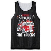 Firefighters Easily Distracted By Fire Trucks Men Boy Kids Mesh Reversible Basketball Jersey Tank