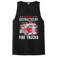 Firefighters Easily Distracted By Fire Trucks Men Boy Kids PosiCharge Competitor Tank