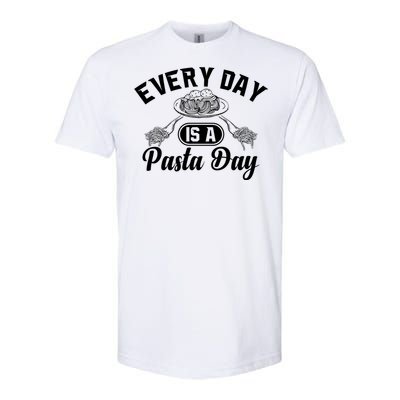 Funny Every Day Is Pasta Day Italian Food Spaghetti Noodles Funny Gift Softstyle CVC T-Shirt