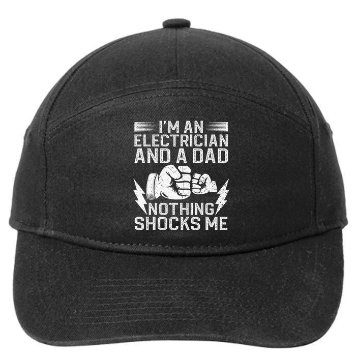 Funny Electrician Design For Daddy Electrical Engineers 7-Panel Snapback Hat