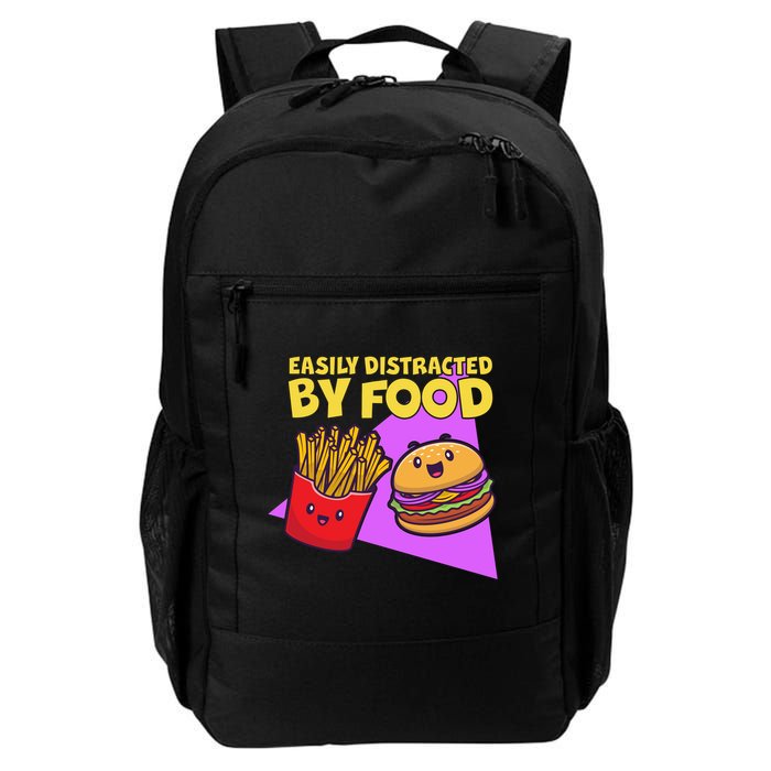 Funny Easily DIstracted By Food Cute Burger and Fries Backpack