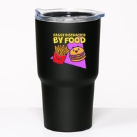 Funny Easily DIstracted By Food Cute Burger and Fries Tumbler