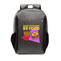 Funny Easily DIstracted By Food Cute Burger and Fries Vector Backpack