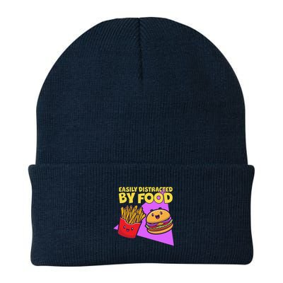 Funny Easily DIstracted By Food Cute Burger and Fries Beanie