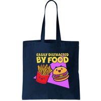 Funny Easily DIstracted By Food Cute Burger and Fries Bag