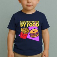 Funny Easily DIstracted By Food Cute Burger and Fries Toddler T-Shirt