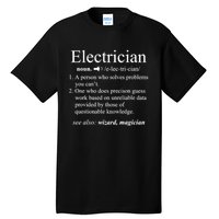 Funny Electrician Definition Shirt Electrical Engineer Gift Tall T-Shirt