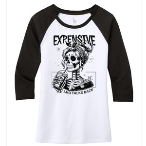 Funny Expensive Difficult And Talks Back Mothers Day Gift Women's Tri-Blend 3/4-Sleeve Raglan Shirt