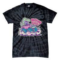 Funny Easter Dinosaur Monster Truck Crushing Eggs Tie-Dye T-Shirt
