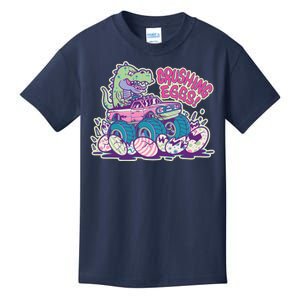 Funny Easter Dinosaur Monster Truck Crushing Eggs Kids T-Shirt