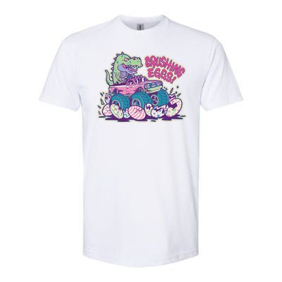 Funny Easter Dinosaur Monster Truck Crushing Eggs Softstyle CVC T-Shirt