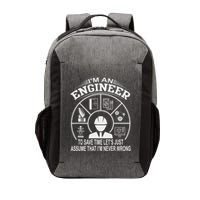 Funny Engineer Dad Save Time Design Vector Backpack