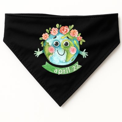 Floral Earth Day April USA-Made Doggie Bandana