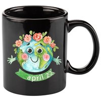 Floral Earth Day April 11oz C Handle Ceramic Mug