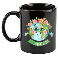 Floral Earth Day April 11oz C Handle Ceramic Mug