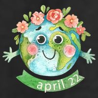 Floral Earth Day April 11oz C Handle Ceramic Mug