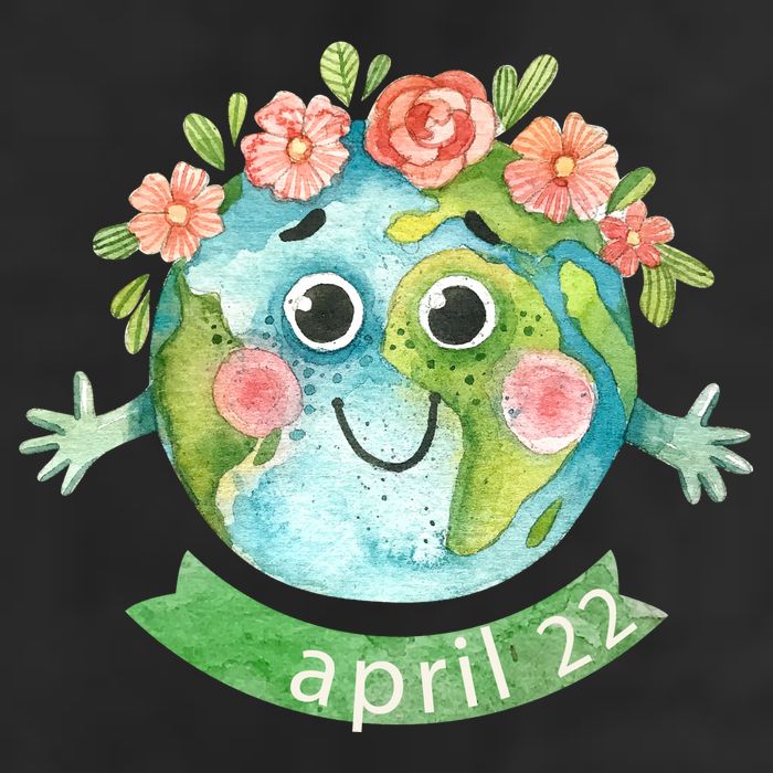 Floral Earth Day April 11oz C Handle Ceramic Mug