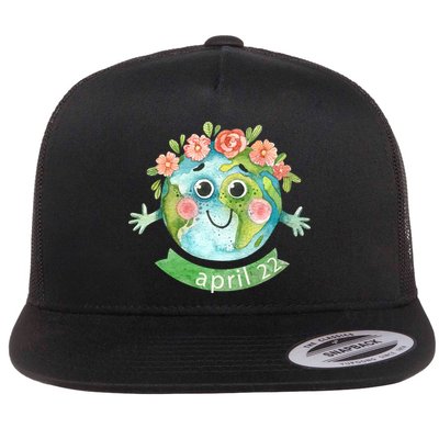 Floral Earth Day April Flatbill Hat