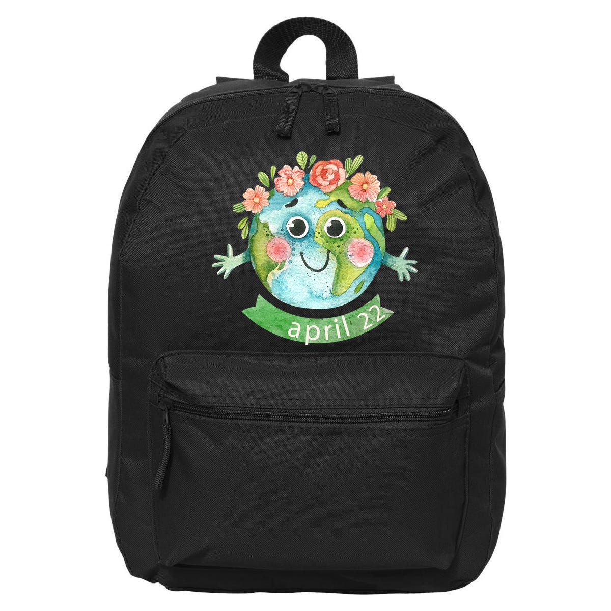 Floral Earth Day April 16 in Basic Backpack