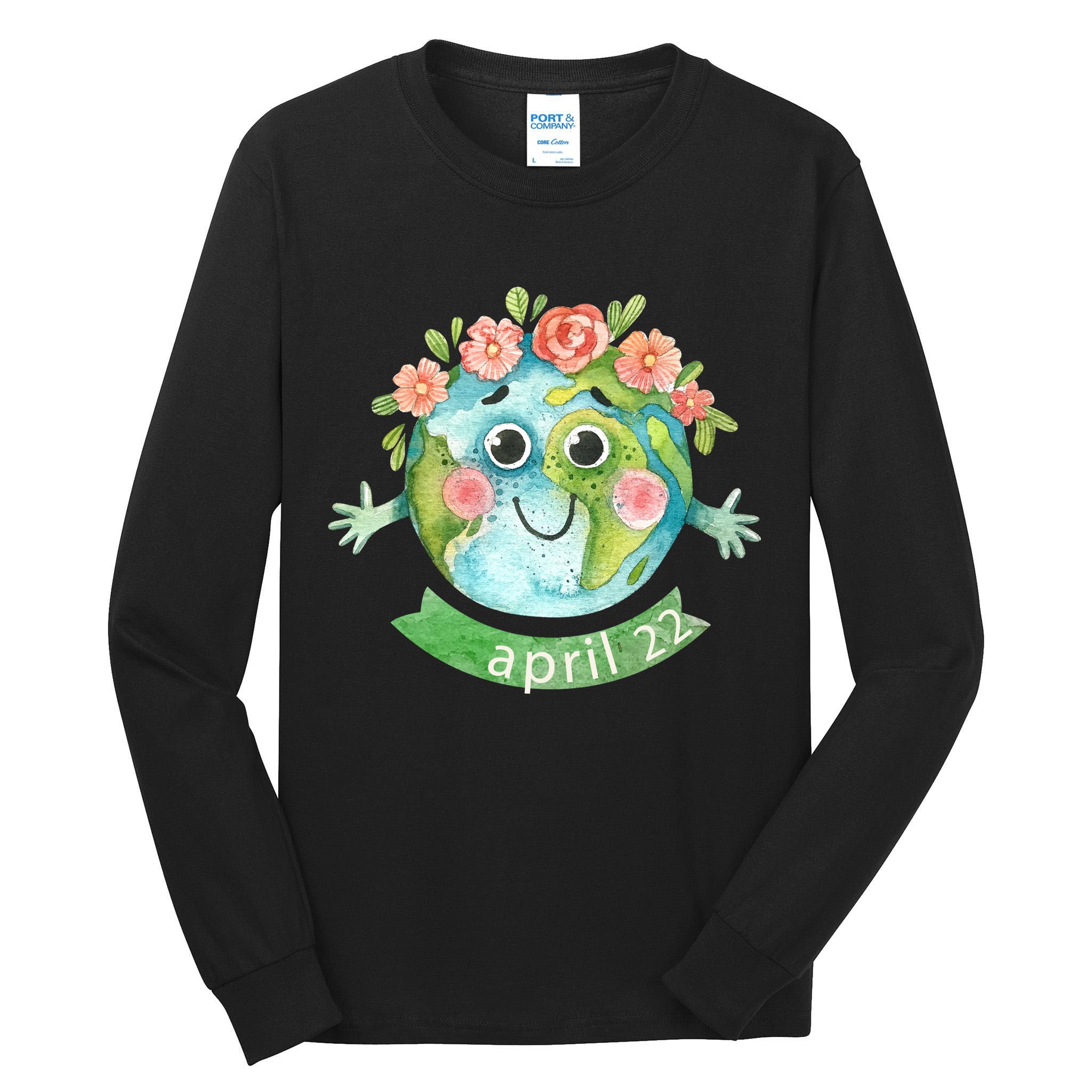 Floral Earth Day April Tall Long Sleeve T-Shirt