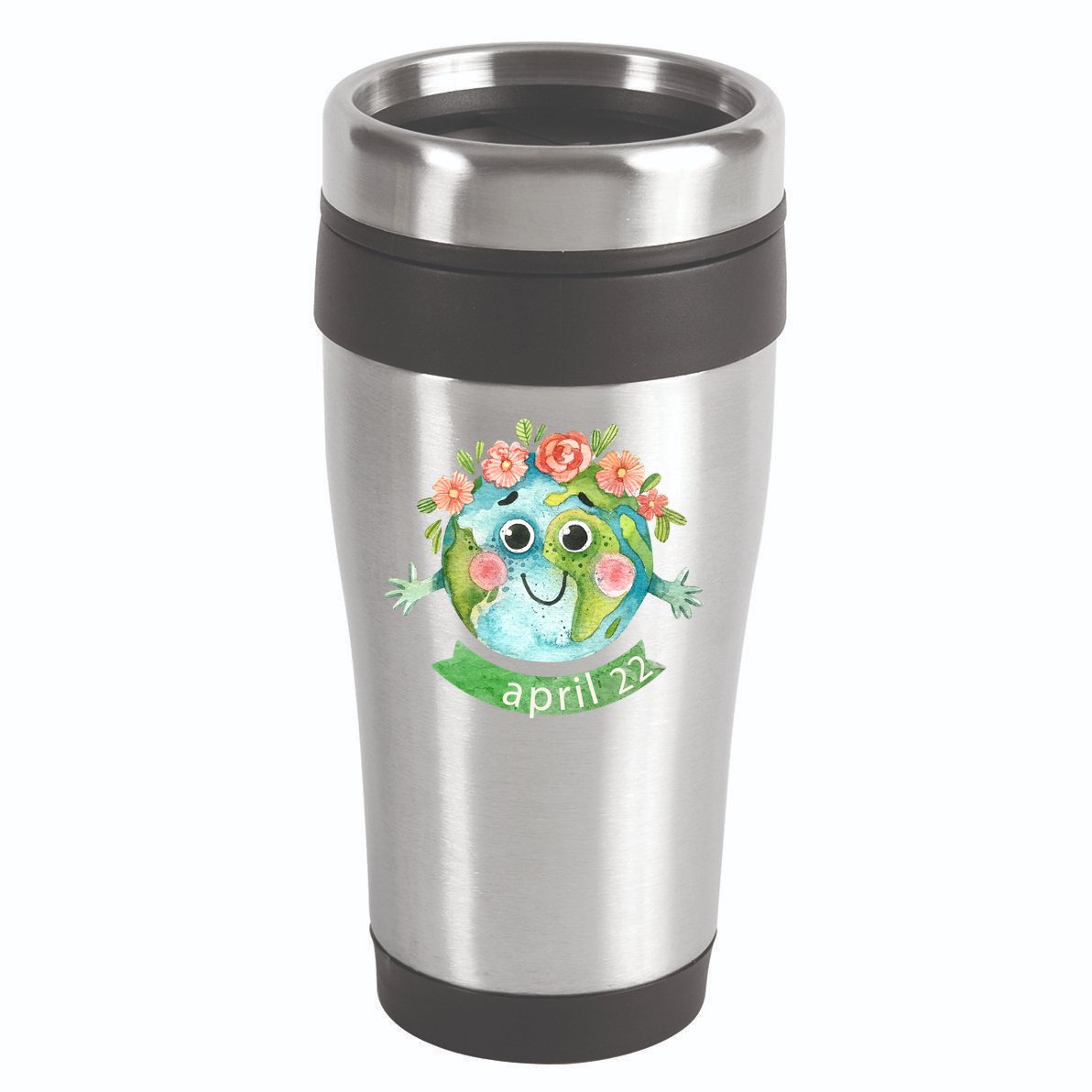 Floral Earth Day April 16oz Travel Tumbler