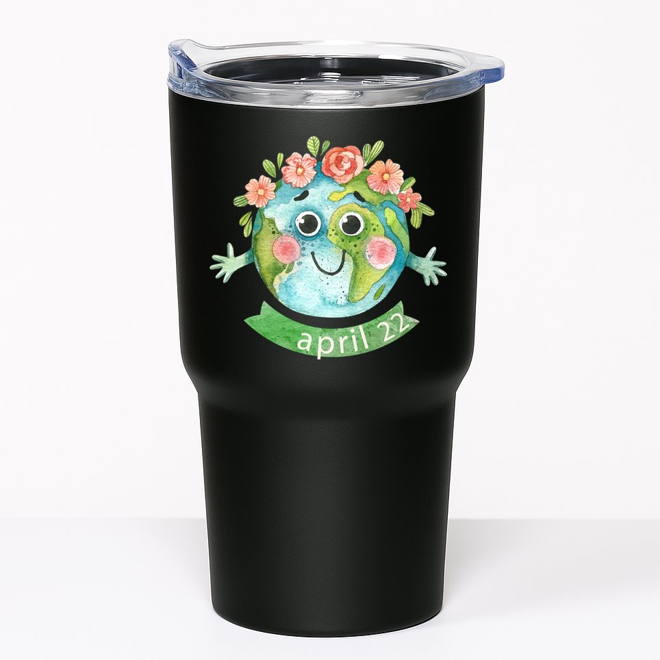 Floral Earth Day April Tumbler