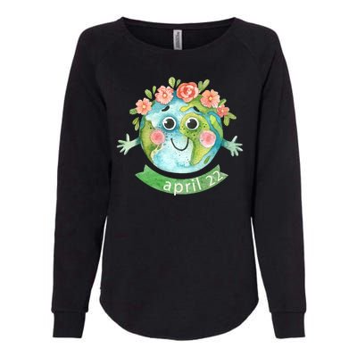 Floral Earth Day April Womens California Wash Sweatshirt